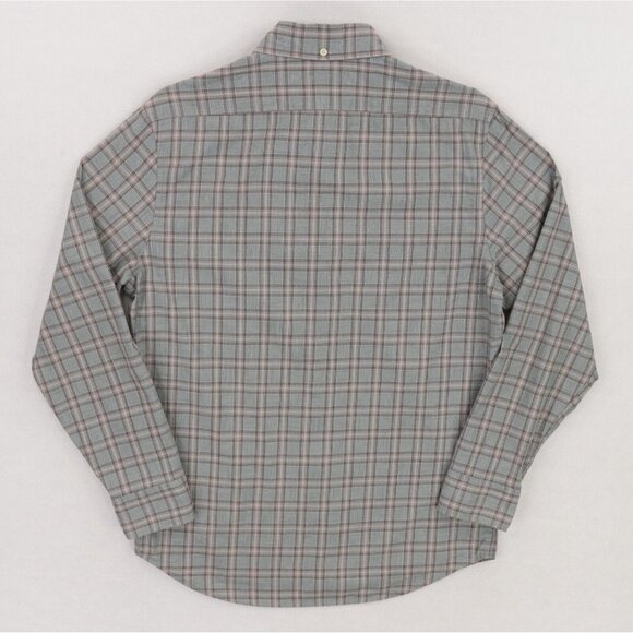 Taylor Stitch Shirt Mens 38 Green Brown Plaid Organic Cotton Long Sleeve - Picture 2 of 6